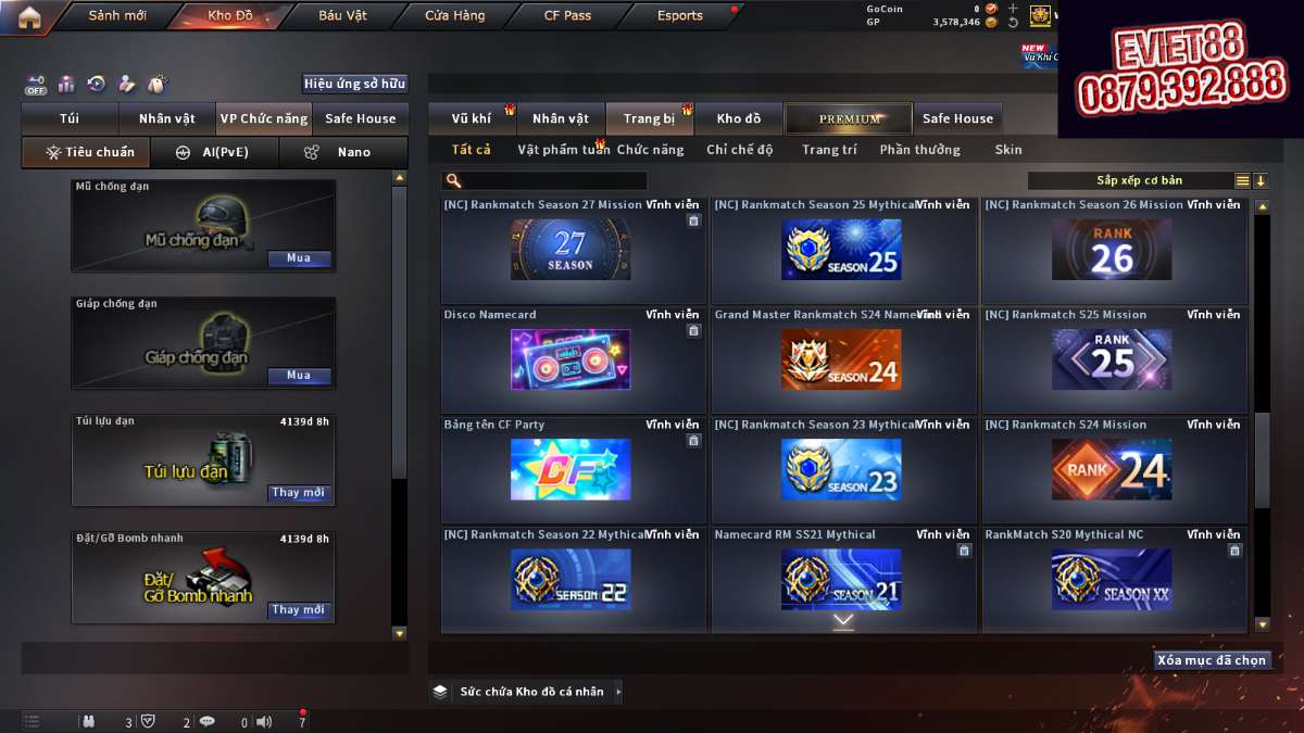 shop acc cf uy tin gia re